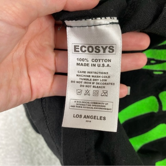 ECOSYS skull neon and black Tshirt size S-M - Picture 12 of 13